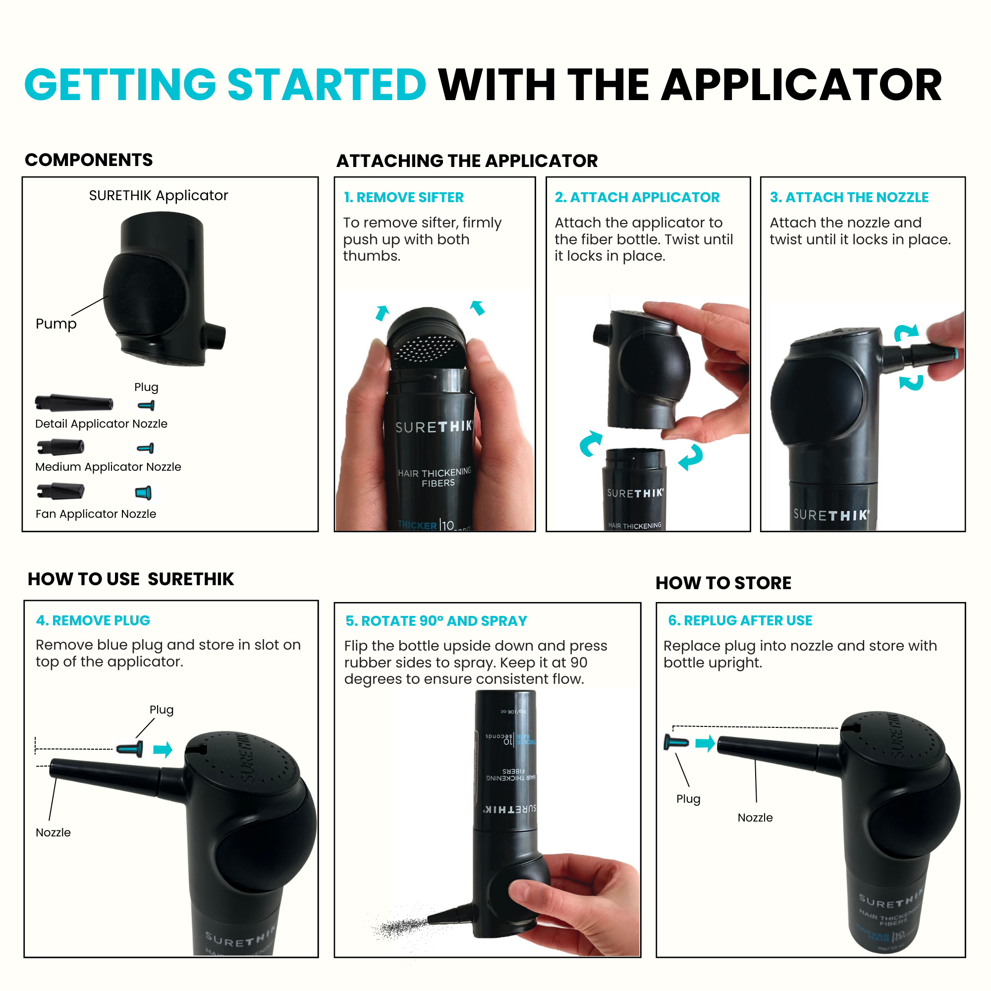 Hair Thickening Fibers (15g) + Application Tools (31% SAVINGS)