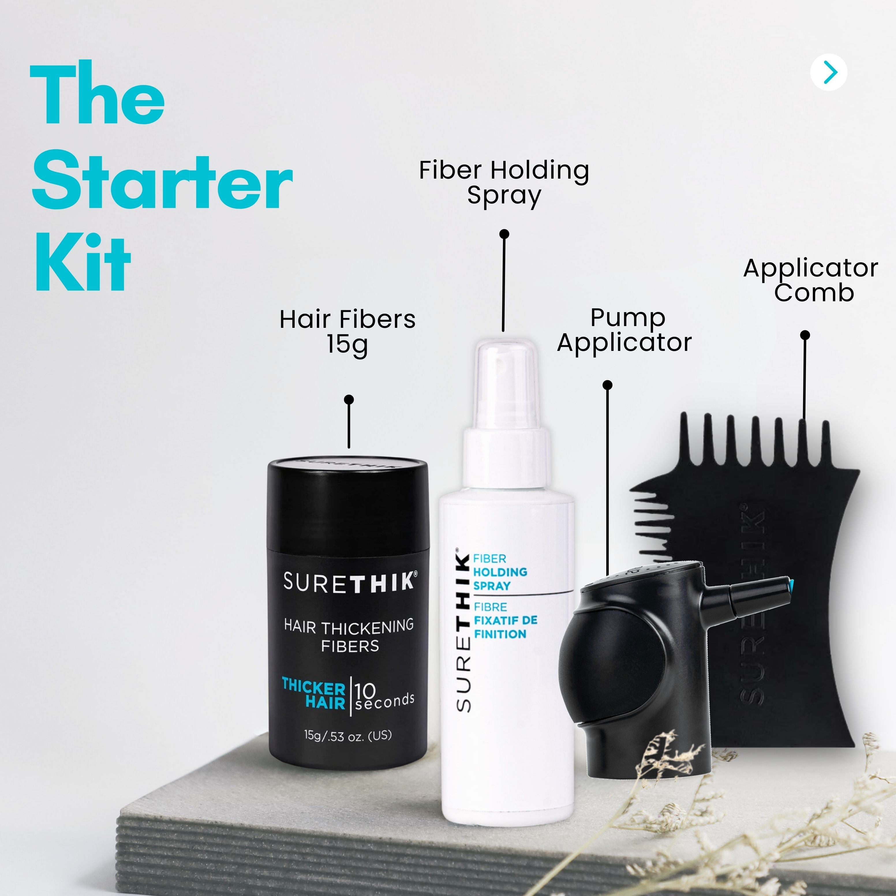 Hair Fiber Starter Package + Application Tools